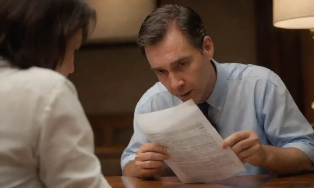 A concerned person examining a defective product with a legal document in hand.